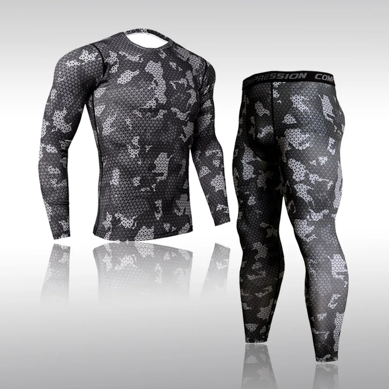 

Men's Compression Sportswear Suits Running Rashguard Quick Dry Tracksuit Gym Tights Training Clothes Workout Jogging Sports Set