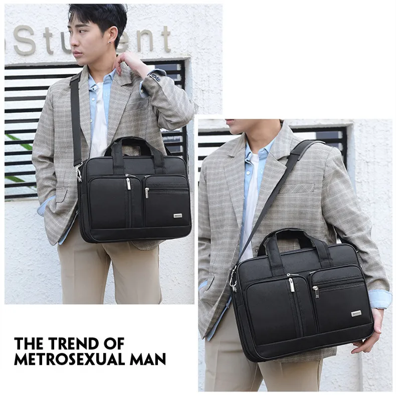 Office Business Laptop Bags A4 Documents Pouch Phone Pen Handbag Crossbody Shockproof Cell Wallet Glasses Storage Accessories