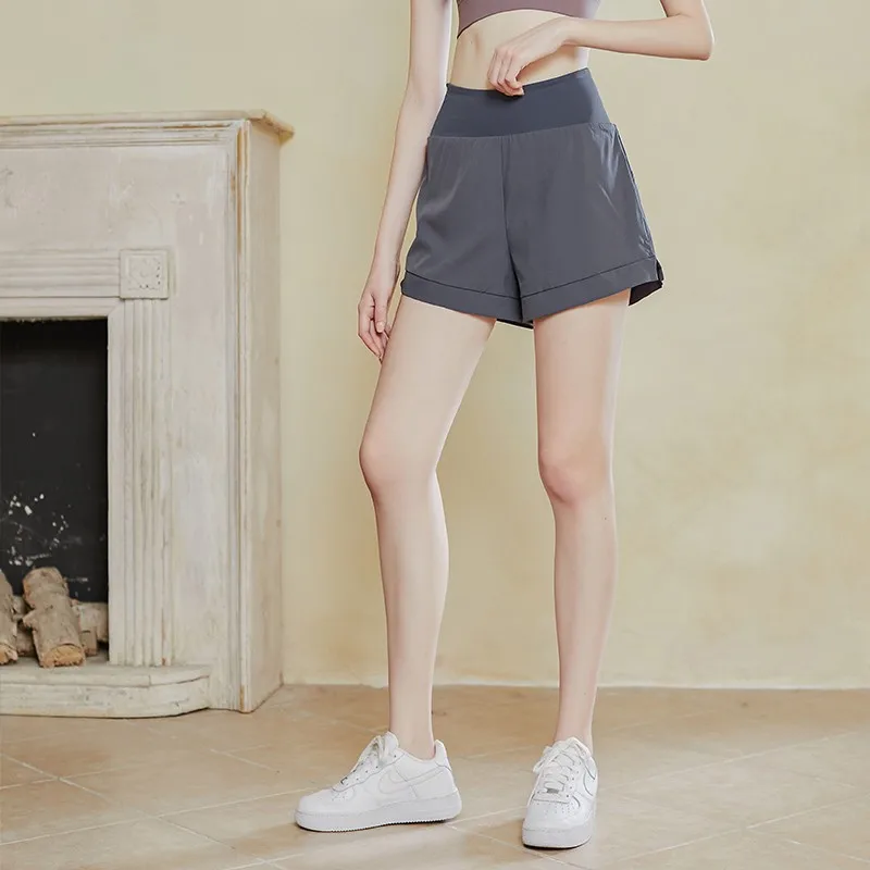 False two natural anti sneaked away shorts code quick-drying trained running fitness yoga pants for summer wear