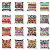 soft exotic ethnic style retro pillowcase short plush bohemian turkey painting cushion cover for sofa car bedroom decor 45x45cm