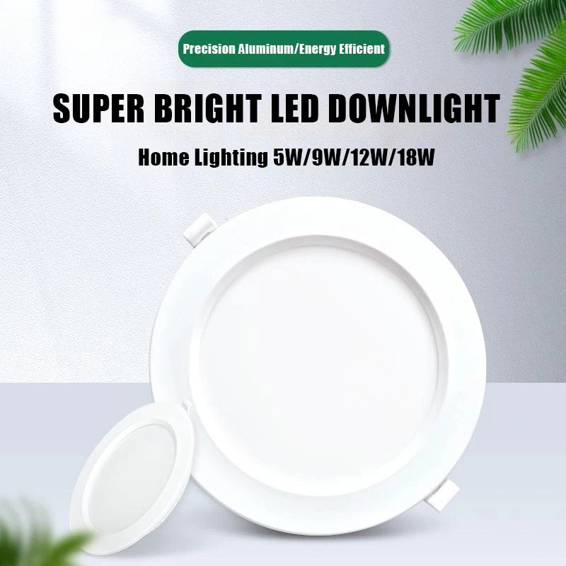 

LED Ultra-thin Downlight Recessed Open Hole Lights Ceiling Light ceiling light Round Iron Shell Three Colors Living Room lamp