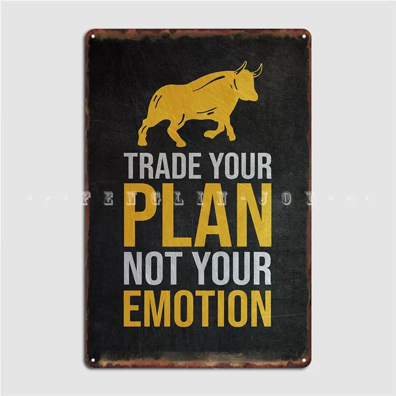 

Trade Your Plan Metal Plaque Poster Wall Cave Pub Garage Design Plaques Tin Sign Poster