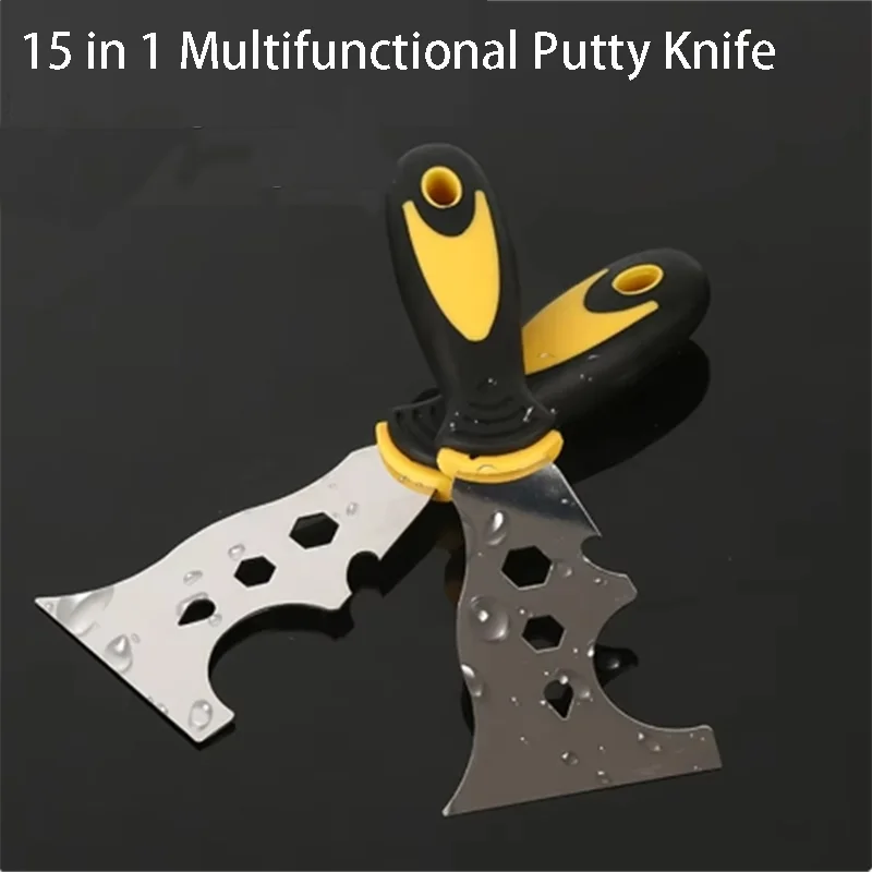 

Многофункциональный шпатель 15 в 1, стальной скребок для краски, шпатель для удаления шпателя, скребок для чистки, ручные инструменты, строительный инструмент