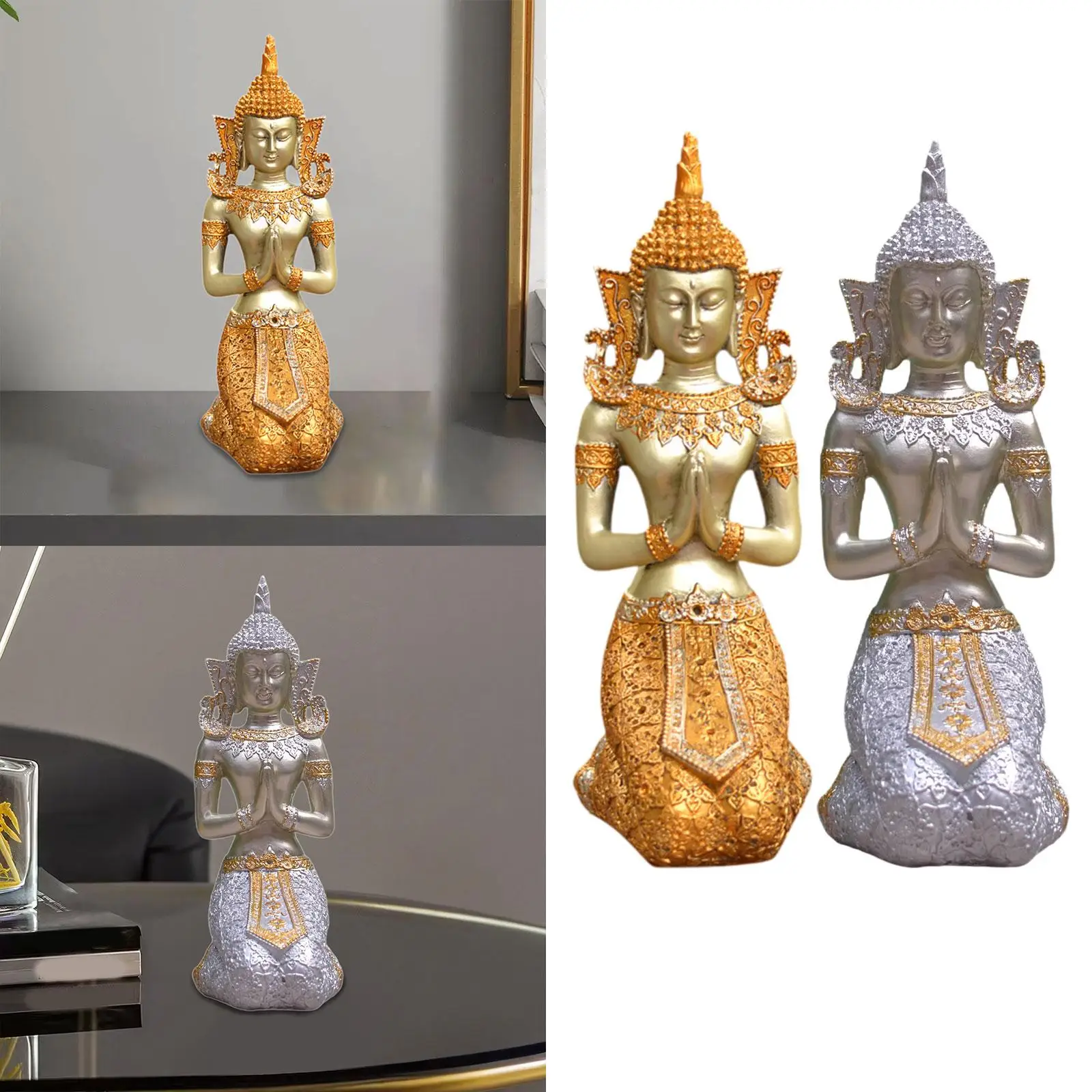 Статуя Будды тайская статуэтка фэн-шуй смола молитвенная статуя скульптура для