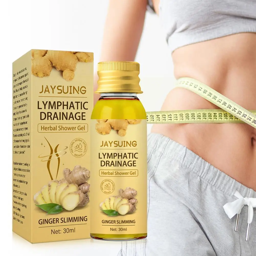 

50ml Lymphatic Drainage Herbal Shower Gel 50ml Weight Loss Ginger Body Wash Natural Ginger Shower Oil For Neck Armpit Anti F4s2