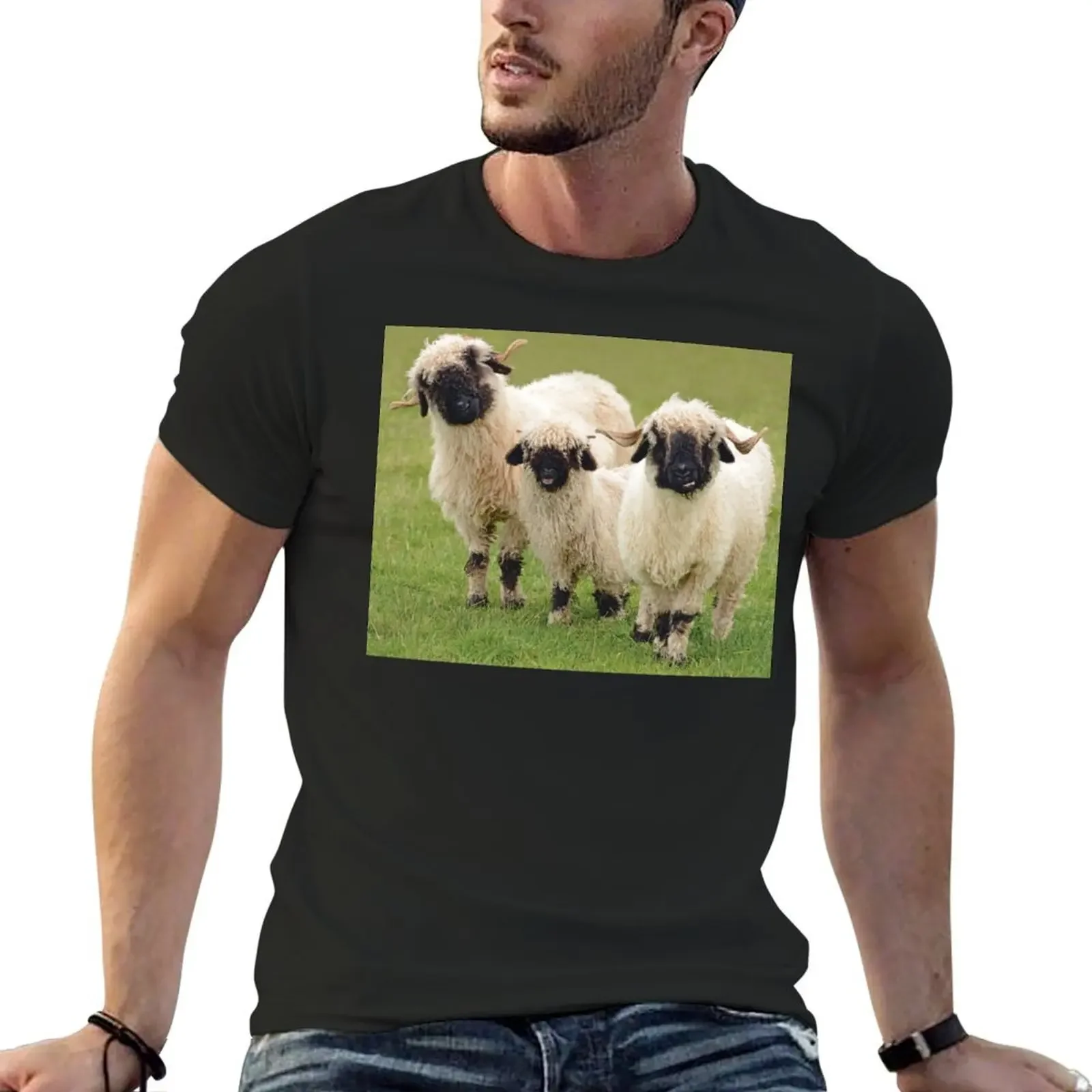 Швейцарская футболка Valais Blacknose Sheep быстросохнущая эстетичная одежда футболки с