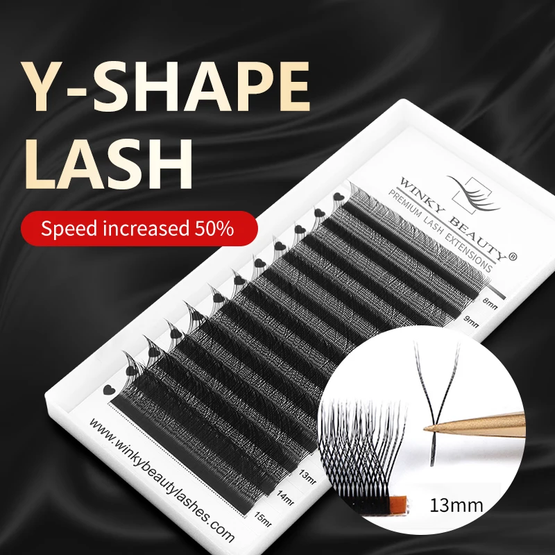 

Winky Beauty YY Shape Individual Lash C D Curl Handmade Natural Eyelashes Extension 0.05 0.07mm Premium Mink Eyelash