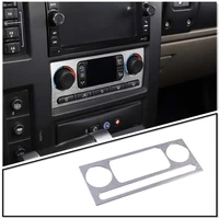 aluminum alloy silver car interior air conditioner knob button panel frame cover trim for hummer h2 2003 2009 interior accessory