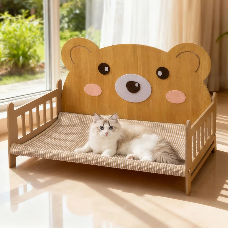 Фото Уютная лежанка для животных Warming Bear из массива дерева, влагостойкая, удобная и эстетичная, товары для животных, Hondenmand XY40CWC №1