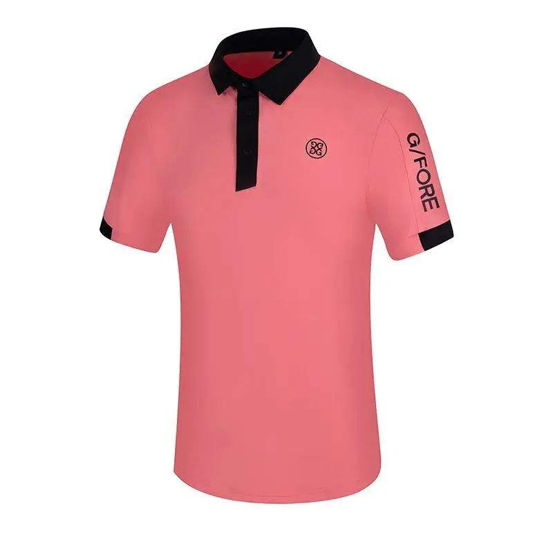 Summer New Golf Shirts Men's Short-sleeved T-shirt Golf Clothing Outdoor Sports Breathable Polo Shirt Loose Sweat Golf Jersey