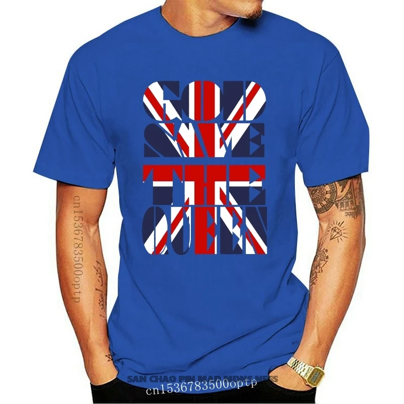 

Velocitee Ladies T-Shirt God Save The Queen Union Jack Flag GB UK V137