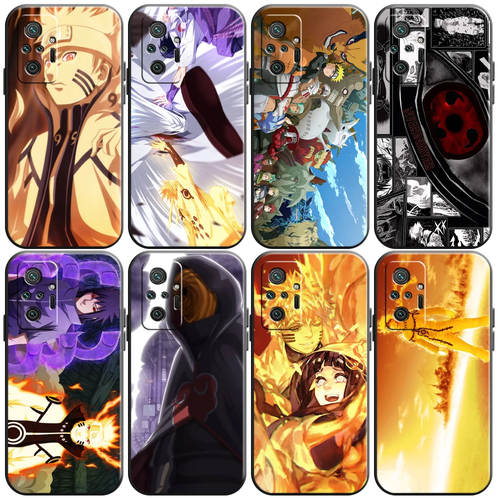 

Japan NARUTO Anime Phone Case For Xiaomi Redmi Note 9 9i 9AT 9T 9A 9C 9S 9T 10 10S Pro 5G Black Silicone Cover Soft Funda