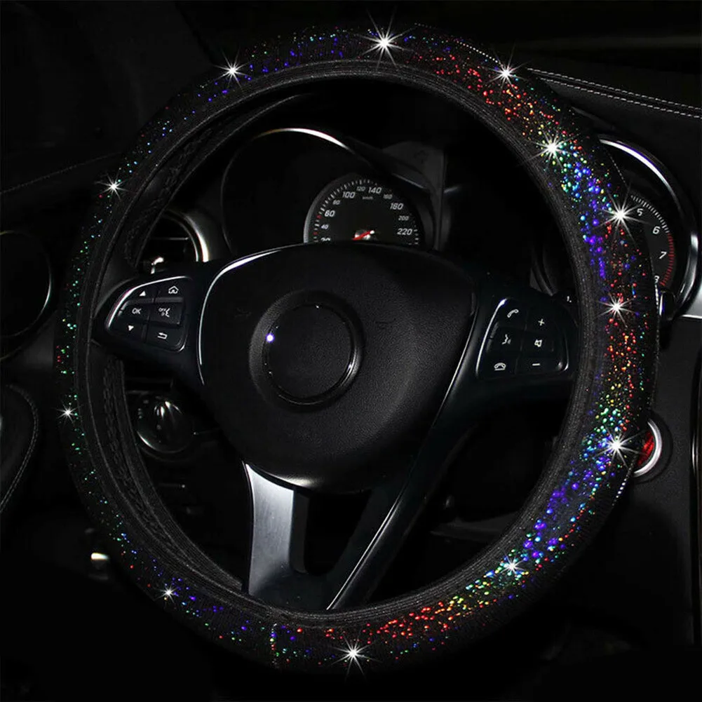 

PU Leather Steering Wheel Cover 1 Pcs 100% Brand New Anti-slip Breathable