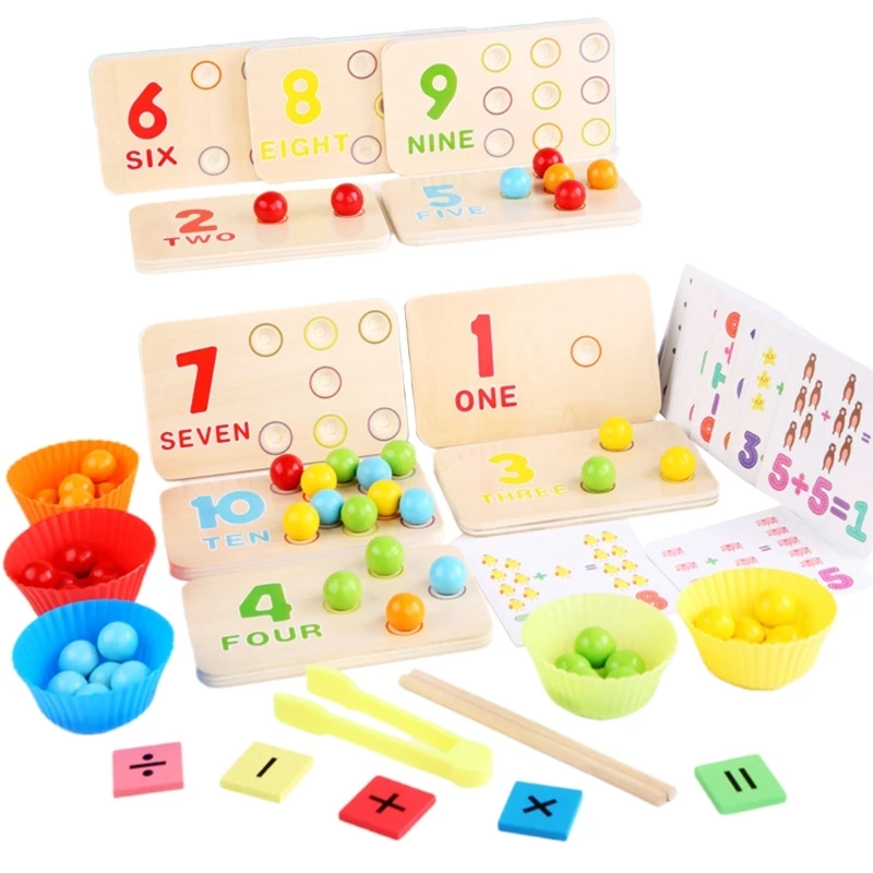 

Kids Fun Number Learning Clip Bead Math Toys Toddler Brain Development Digital Cognitive Preschool Mathematics Educational Toy