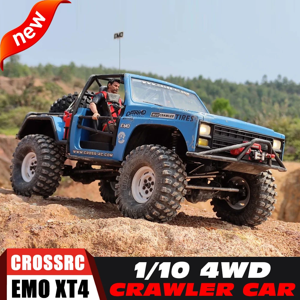 

New CROSSRC 4WD 2.4GHz RC Cars 1/10 EMO XT4 Electric Remote Control Model Crawler Buggy Off-Road Car KIT Kids Adult Toys boy