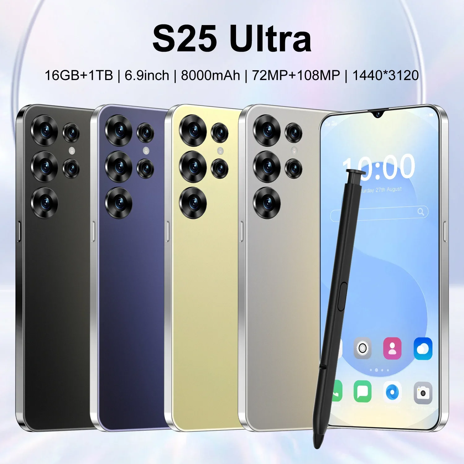 Новинка 2025 года смартфон S25 Ultra оригинальные мобильные телефоны 7 3 дюйма Celulares Android