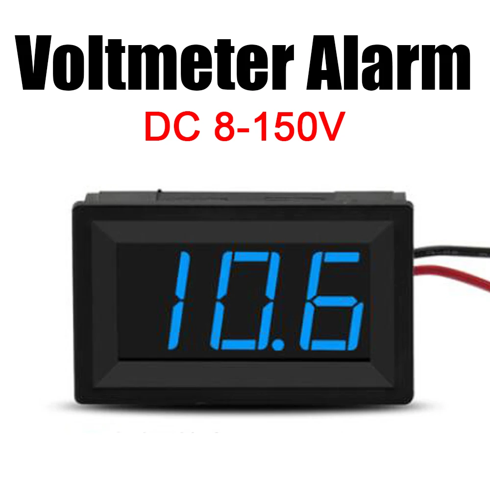 

DC 150V High Low Alarm Digital Voltmeter Voltage Undervoltage Overvoltage Alarm LED METER 12V 24V 48V 60V 72V 84V 96V Battery BM