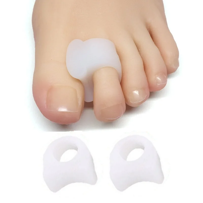 

2pcs Soft Silicone Gel Toe Separator Hallux Valgus Bunion Spacers Overlapping Toes Thumb Corrector Foot Care Tool Orthotics