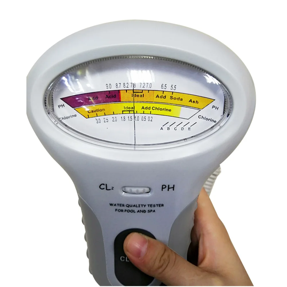 

2 in 1 PH Chlorine Meter Tester Chlorine Water Quality Testing Device CL2 Measuring Swiming Tool For Pool Aquarium