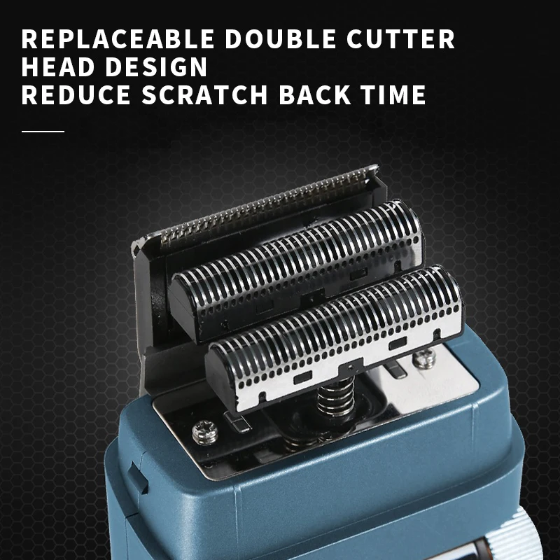 Kemei регулируемый 2-х скоростной электрический бритва для волос и бороды для мужчин, перезаряжаемая машинка для бритья лица, бритва для сбривания щетины и лысины.