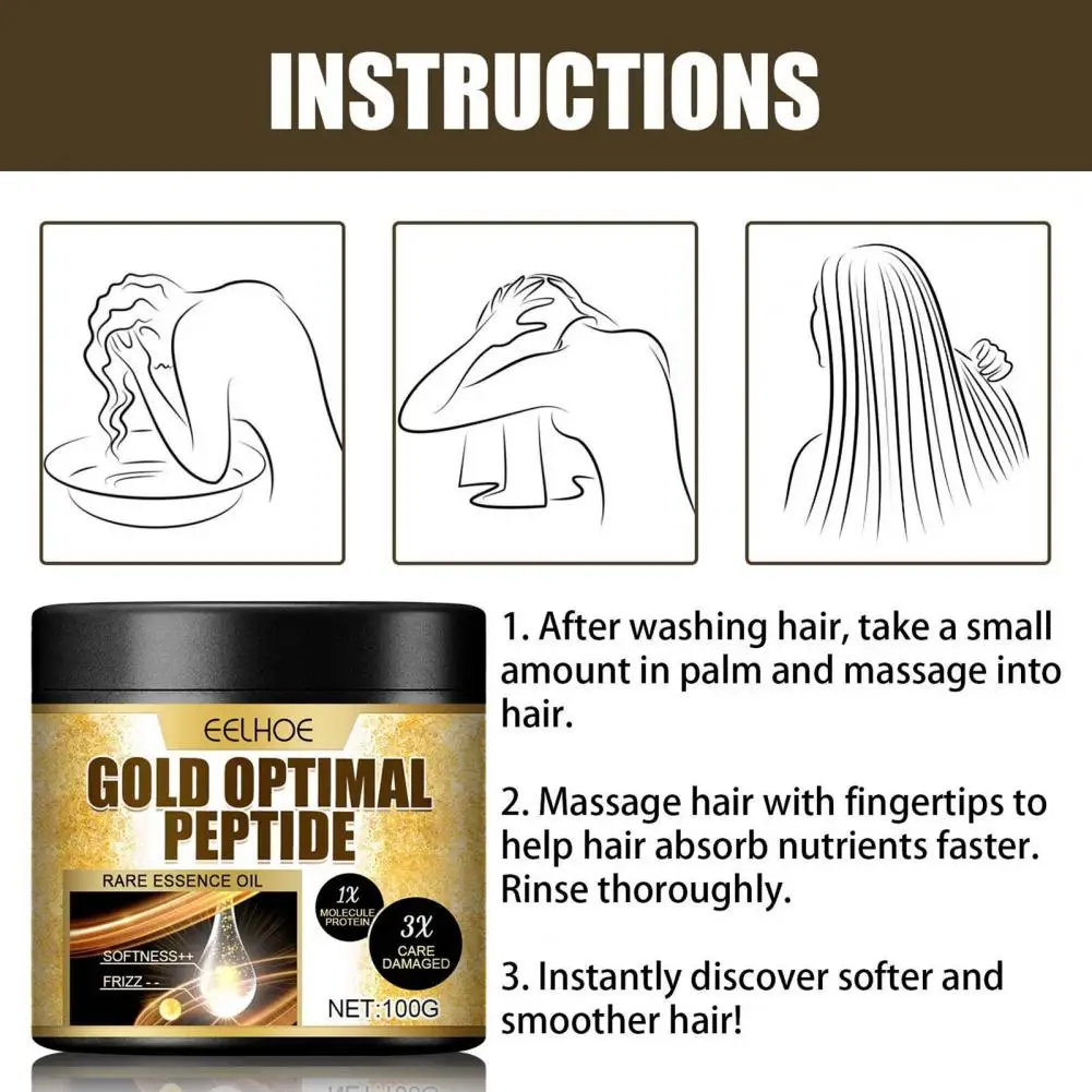 

Mini 100g Practical Dry Repairing Hair Masque Long Lasting Hair Masque Cream Portable for Women