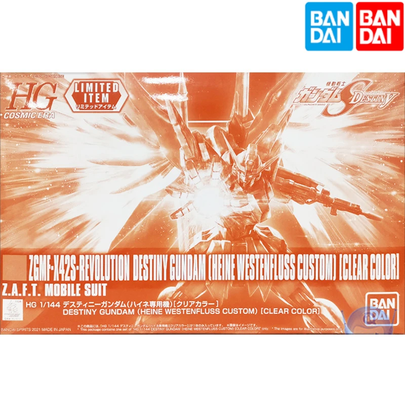 

Bandai Gundam HGCE 1/144 Newborn Heine Fate Colorful Transparent Venue Limited Original Puzzle Model Toys Collectible Gifts