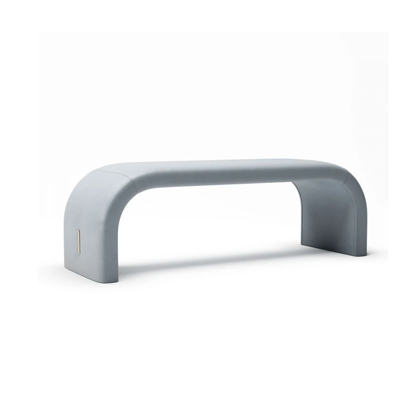 

Italian minimalist luxury cloth bed tail stool U arc creative cream wind living room bedroom door change shoes bench bench.