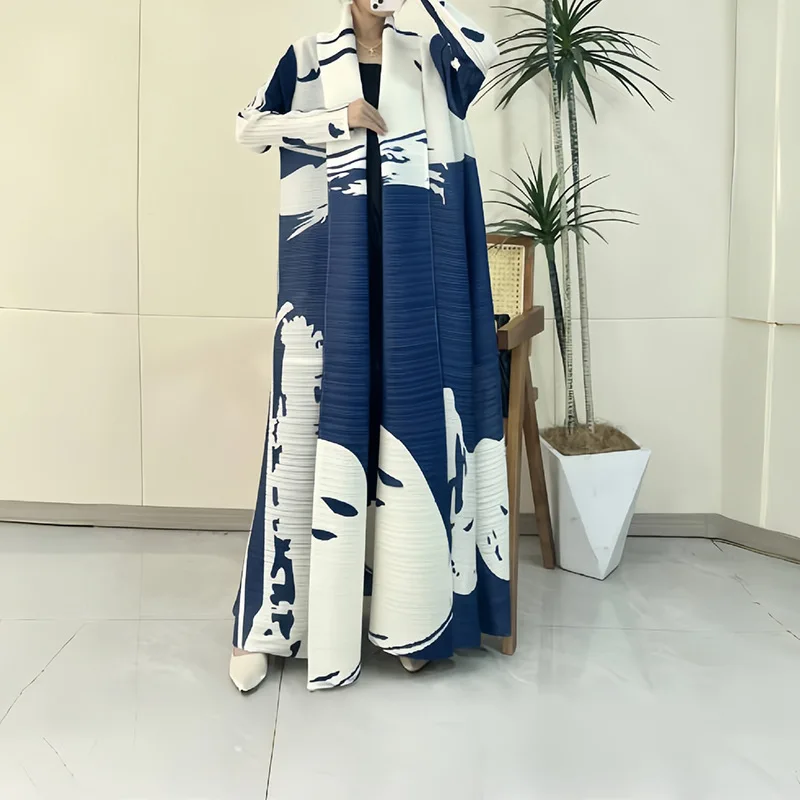 Ближневосточный халат женская ветровка с трансграничным принтом длинное пальто