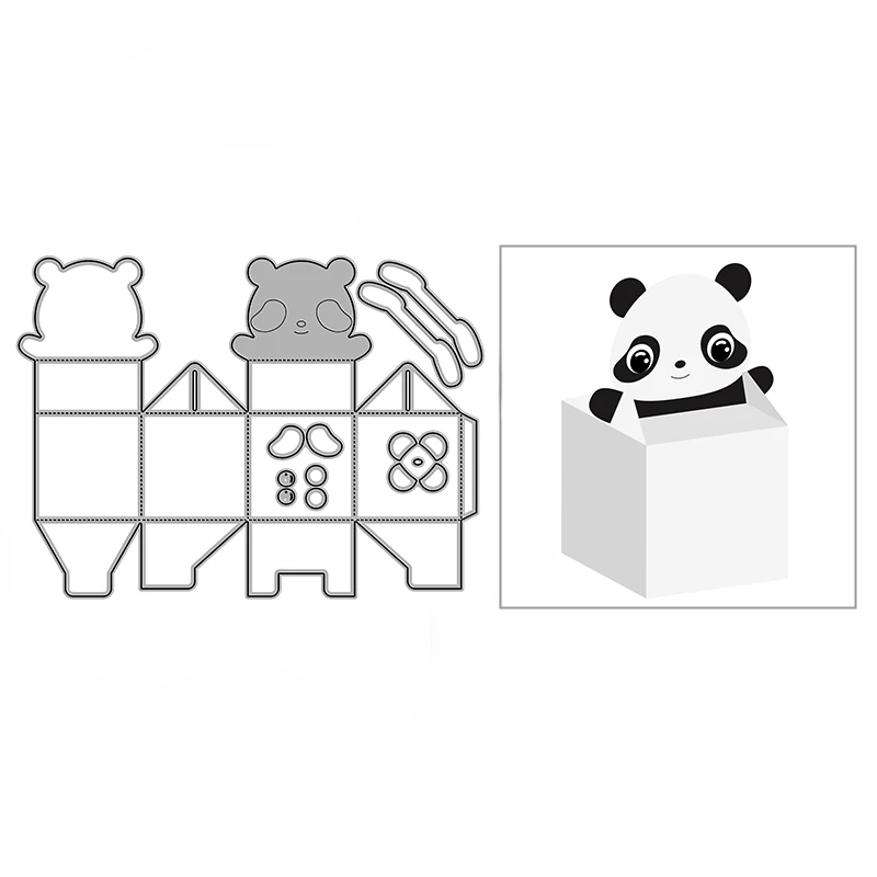 

Новинка 2022 г., штампы с изображением панды на фотобумаге, металлические штампы для рукоделия, скрапбукинга, изготовления открыток, тиснение, ремесло, декоративные без штампов