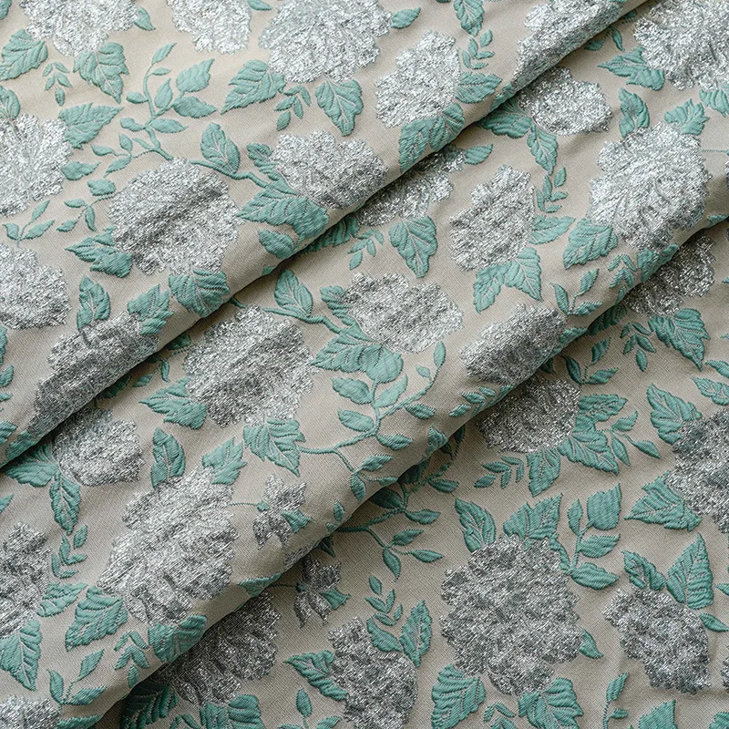 

Double-color Gold Silver Silk Yarn-dyed Jacquard Fabric Spring Autumn Small Fresh Women's Top Bag Dress Pillow Sew Cloth Soft