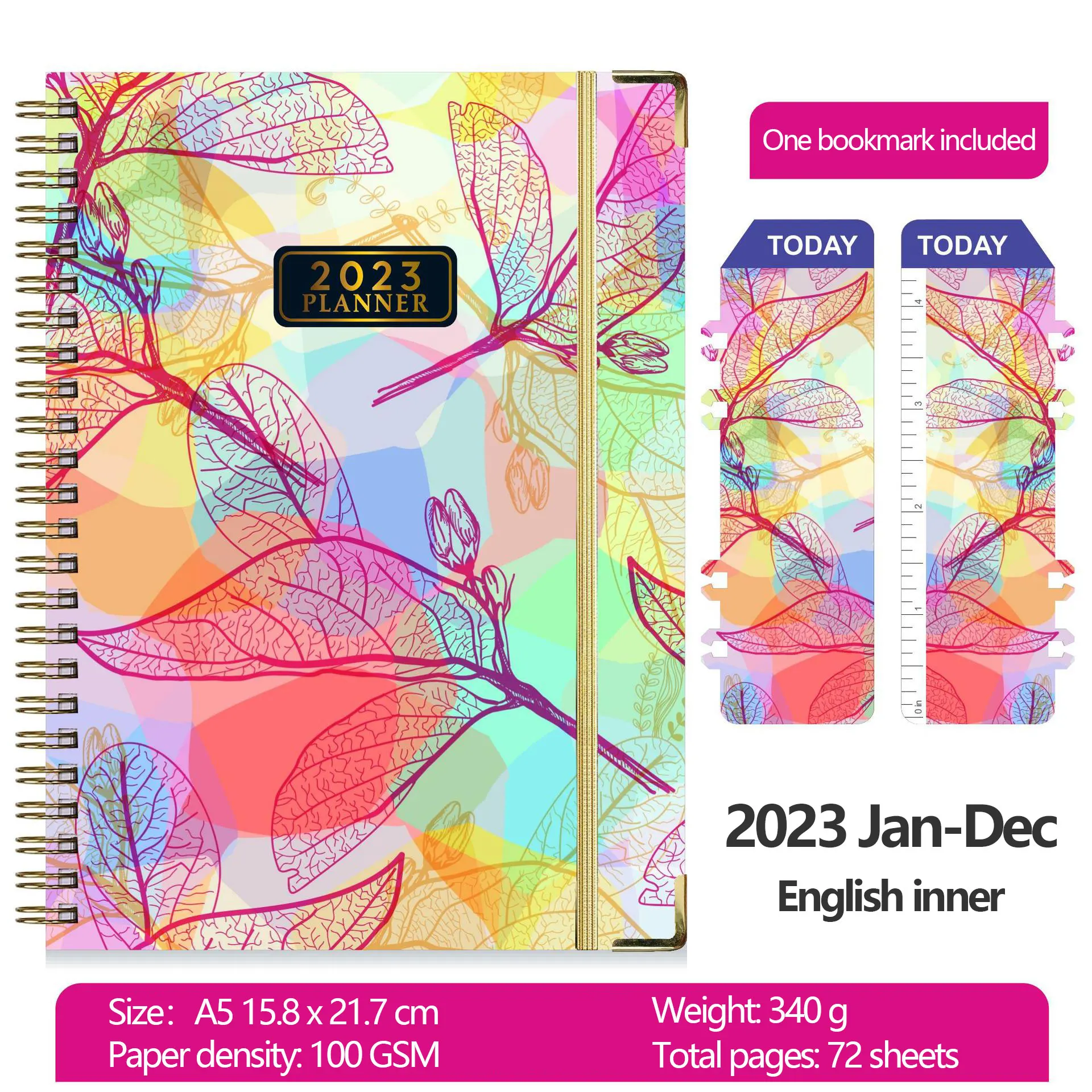 

2023 Planner A5 Agenda Spiral Notebook Schedule Journal Stationery Notepads Kawaii Sketchbook School Accessories Budget Diary
