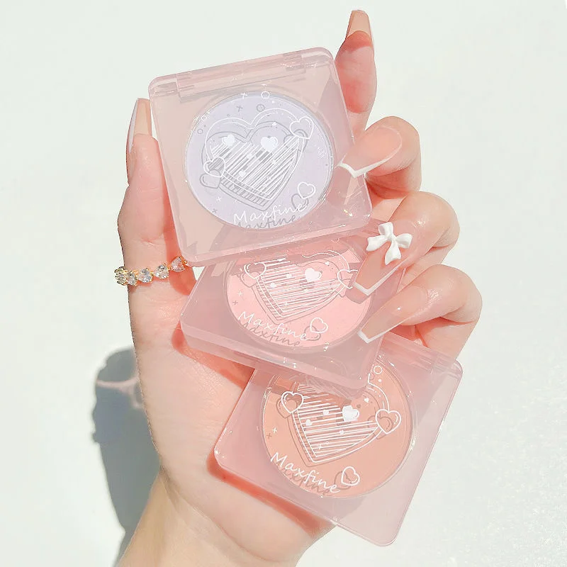 

Heart Mousse Soft Fog Powder Blusher Blush Blue Swelling Color Is Uniform Natural Good Halo Vibrant Girl's Blush