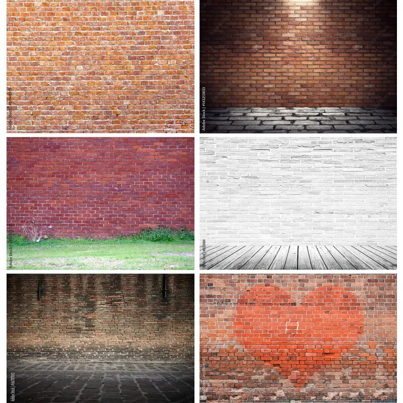

SHUOZHIKE Art Fabric Vintage Brick Wall Wooden Floor Photography Backdrops Photo Background Studio Prop 211218 ZXX-27