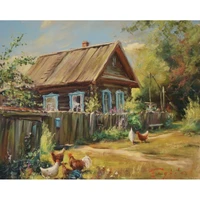 chenistory painting by numbers spring scenery pictures paint on canvas hand painted house drawing oil diy arts home decor