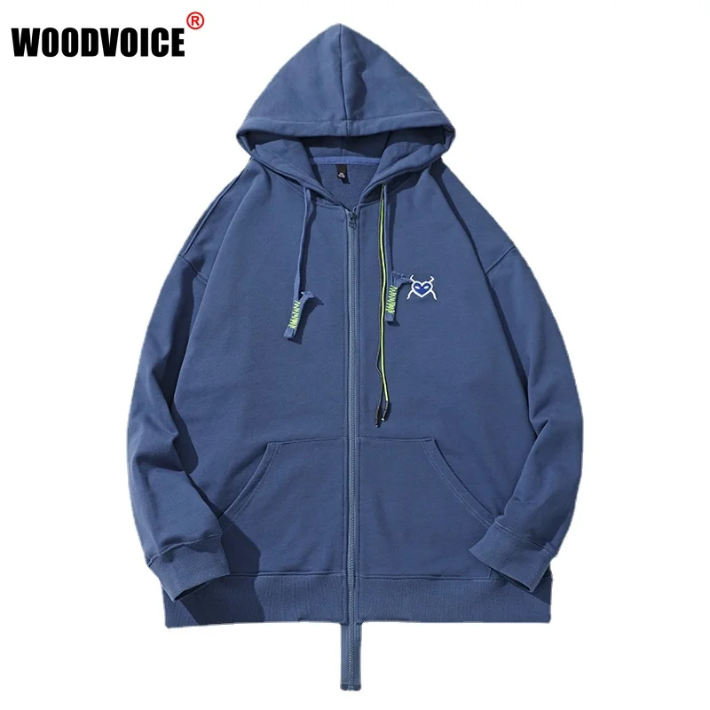 

Spring New Sweater Cardigan Loose Unisex High Street Fashion Streetwear Fashion Couple High Quality Hoodie Men Zip Up Hoodie