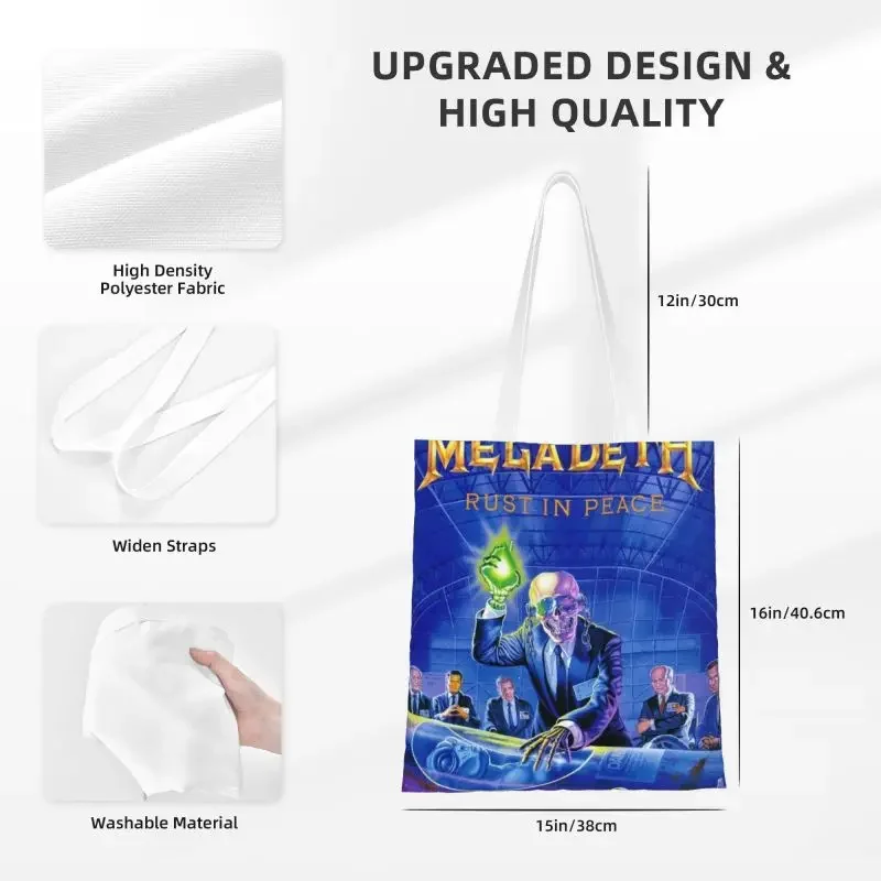 Megadeths Тяжелая сумка-тоут для продуктов Женская забавная Холщовая Сумка-тоут