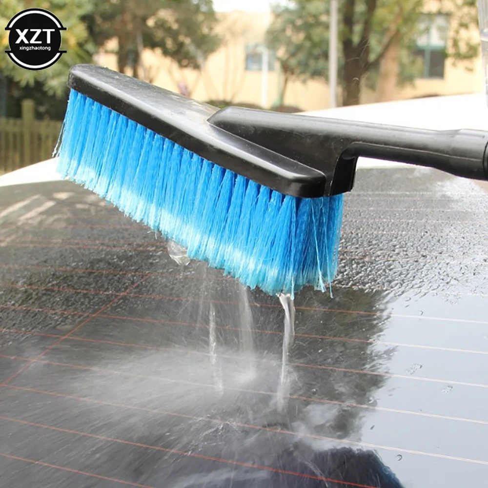 

1PCS Car Cleaning Brush Tools Car Wash Brush Retractable Long Handle Water Flow Detector with Foam Bottle Cleaning