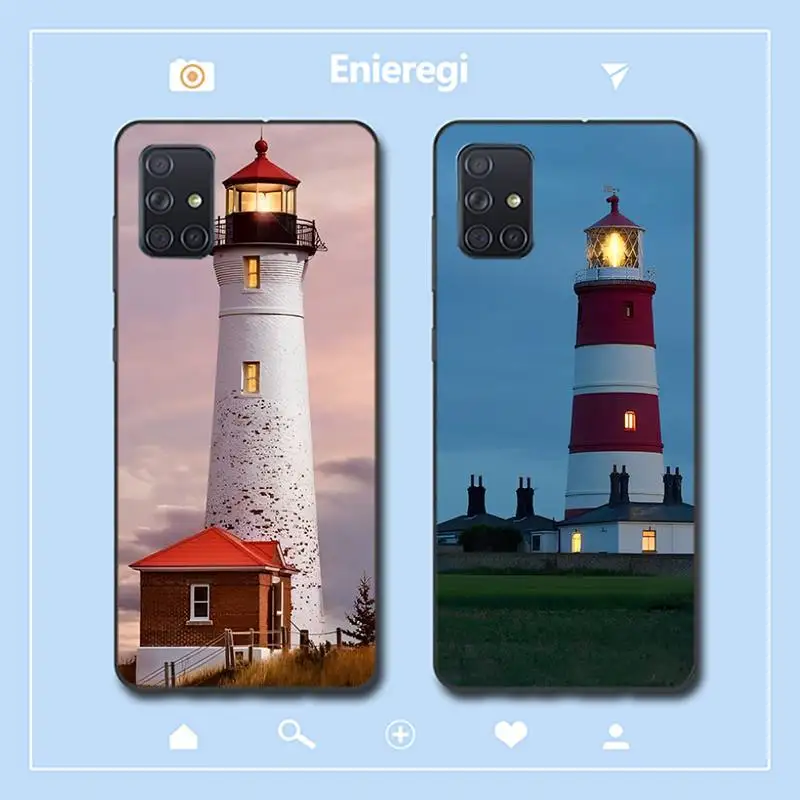 

Hand Painted Lighthouse Phone Case for Samsung A51 A30s A52 A71 A12 for Huawei Honor 10i for OPPO vivo Y11 cover