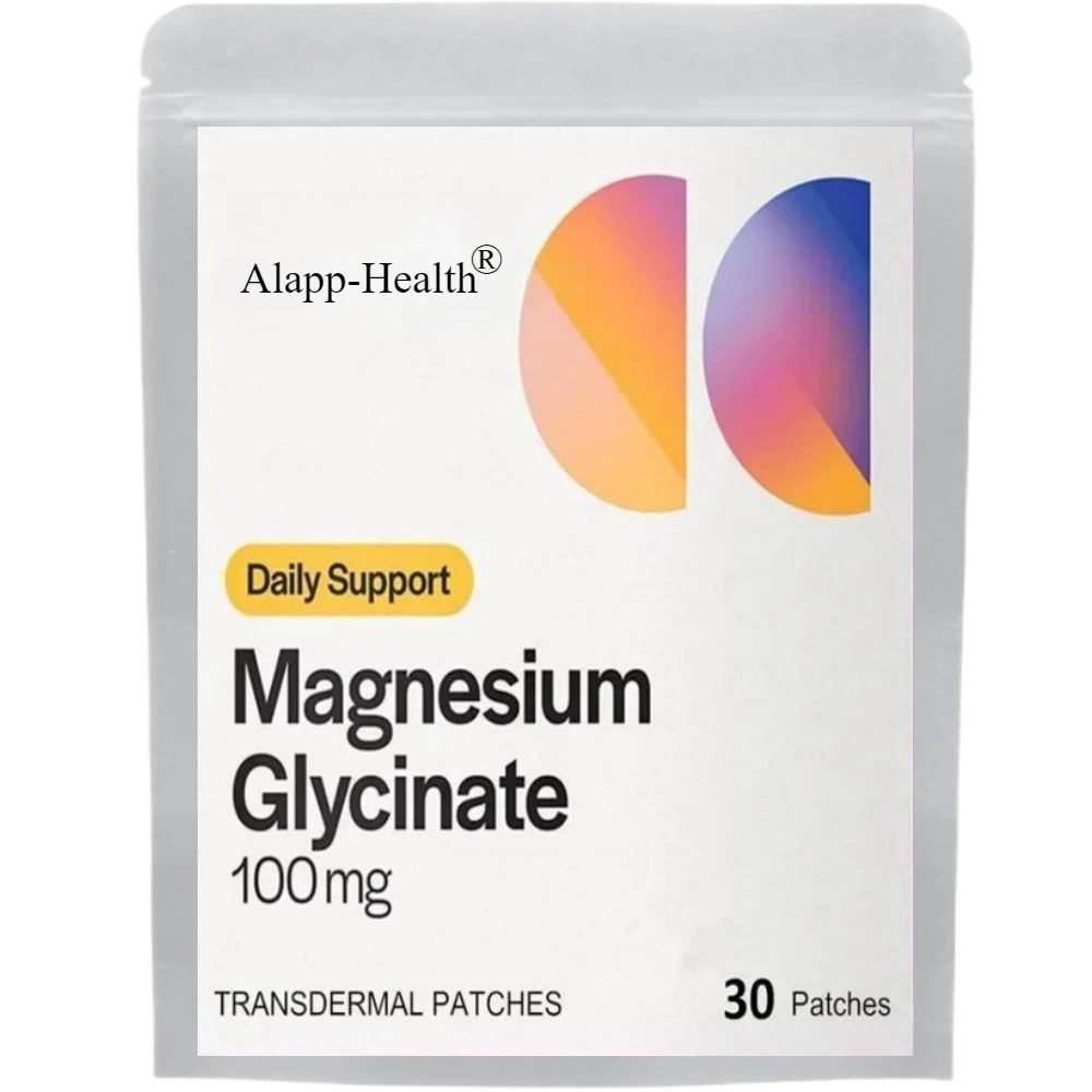 

30 пластырей, магний глицинат, трансдермальные Пластыри для снятия стресса, нервов, сна, мышц, метаболизма