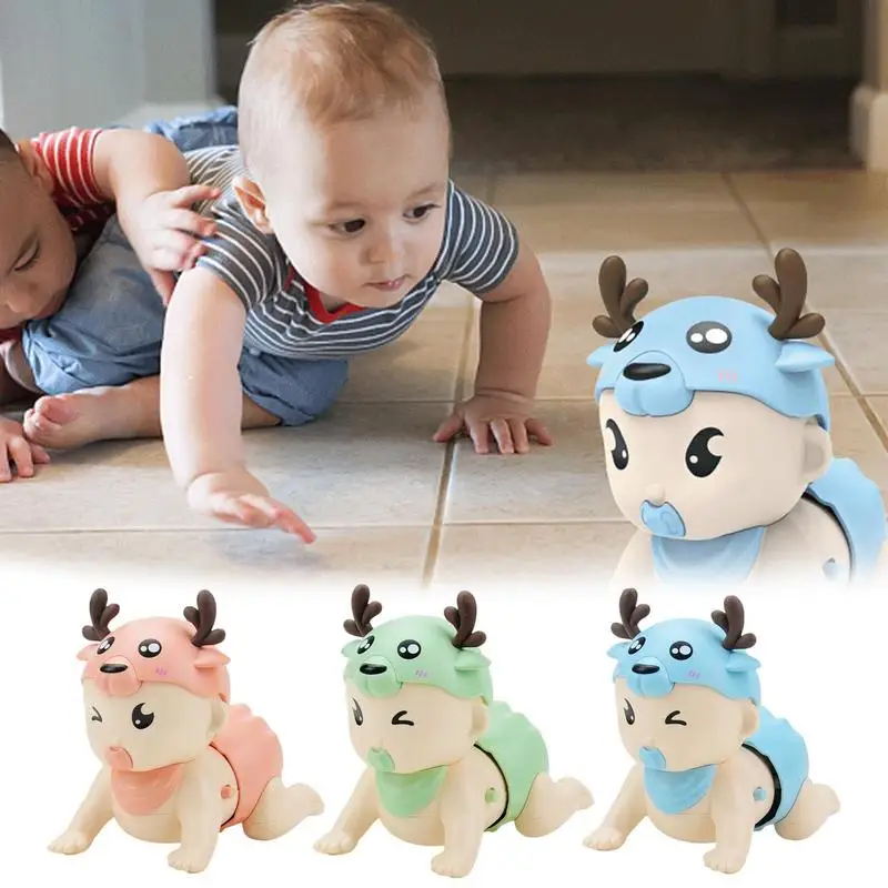 

Electric Crawling Baby Doll Montessori Baby Pacifier Doll Crawling Toy For Children Puzzle For 6-12 Months Learning Climb