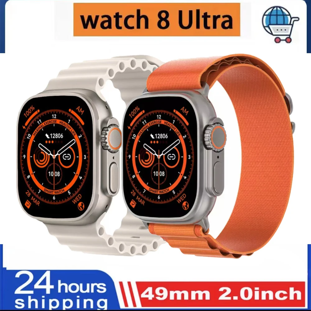 

49mm New Smart Watch For Apple Ultra 8 NFC GPS Track Men Women Smartwatch Series 8 Thermometer BluetoothCall Waterproof Sports