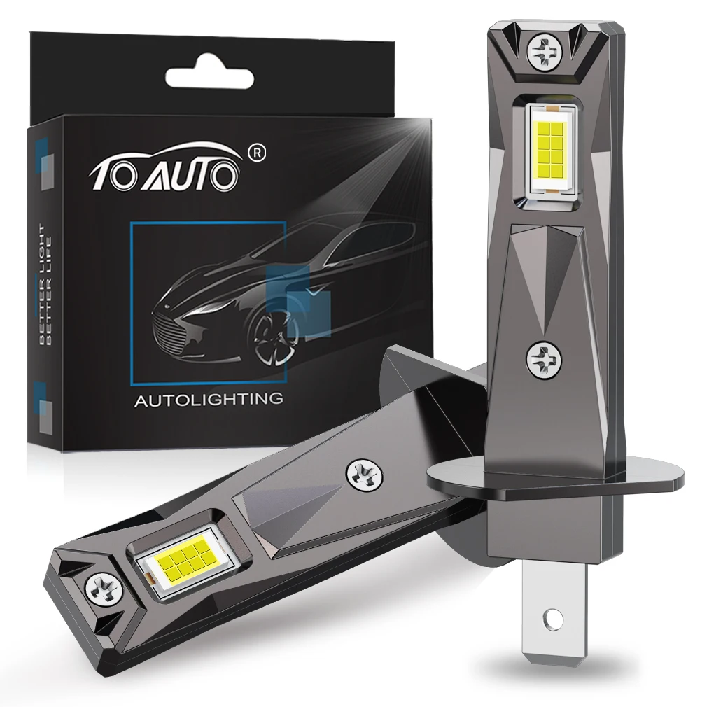 

20000LM H1 Светодиодная лампа для фар Мини 60 Вт Автоматическая противотуманная фара 6000K Беспроводная фара для фар автомобиля 12 В Лампа накаливания