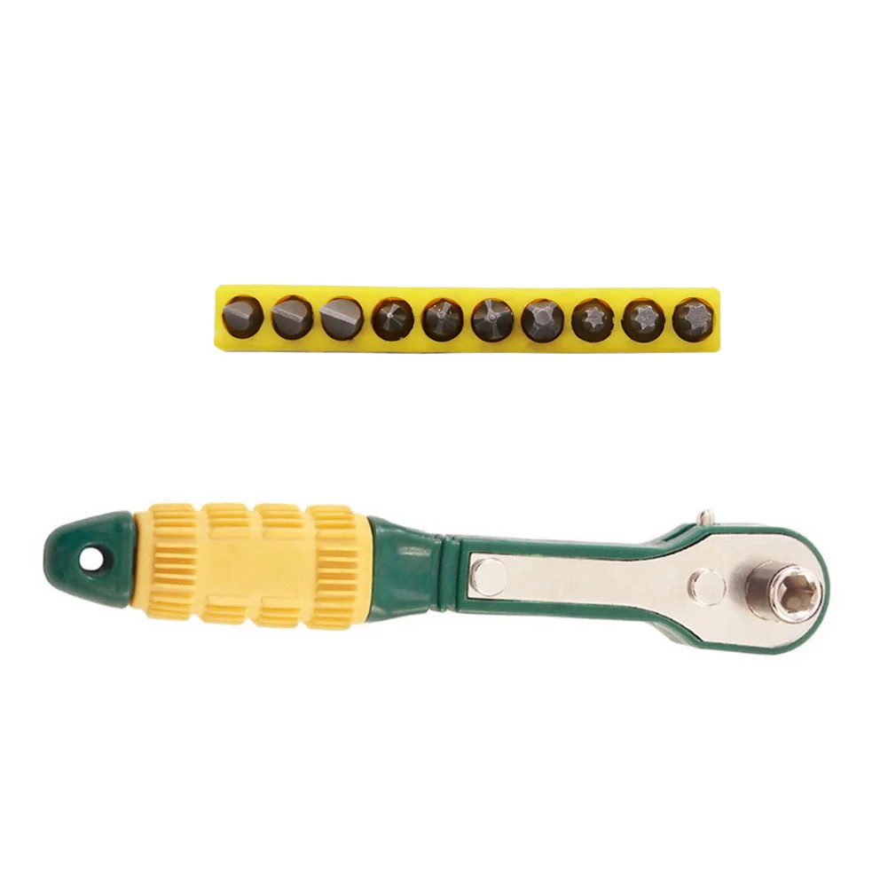 

11pcs Screwdriver Bits Quick Ratchet Wrench Set 1/4 Inch Bits Shank Adapter For Car Machine Equipment Repairing Hand Tool