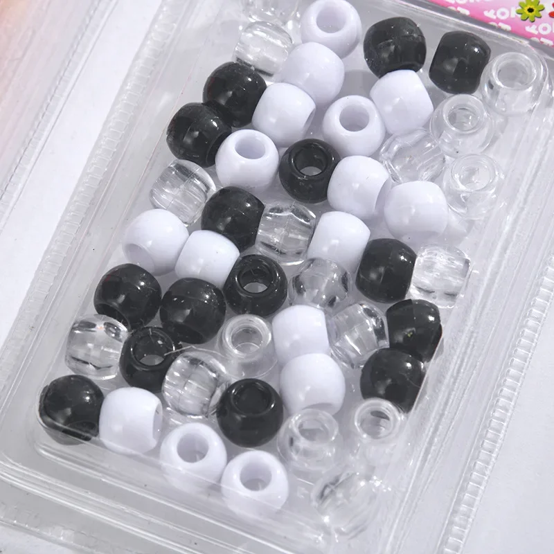 50 шт./упаковка пластиковые бусины для плетения волос 5 х1 2 мм