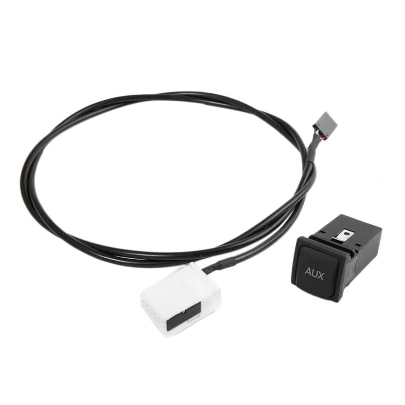 

NEW-Car AUX In Socket&Cable Wire Harness Switch For Golf MK5 MK6 Scirocco RNS510 RCD510