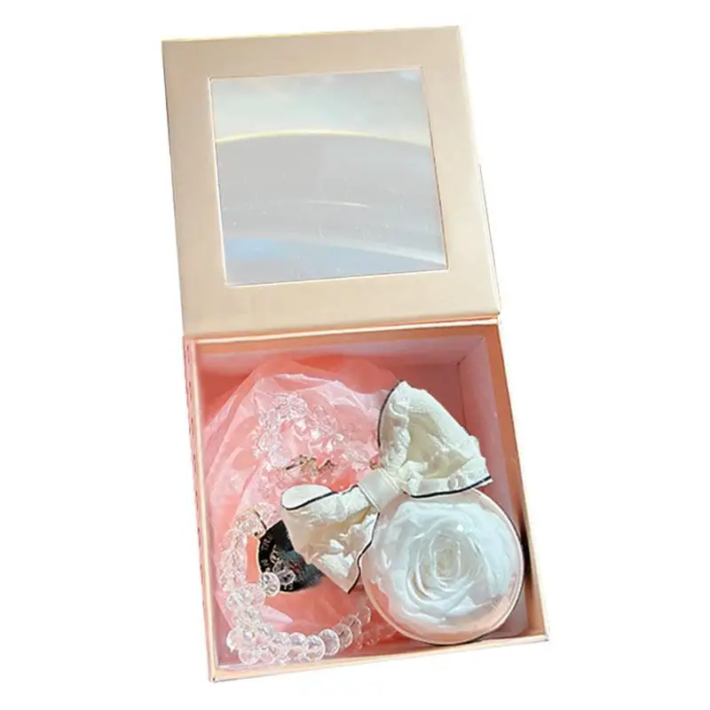 

Подвеска в виде вечного цветка для зеркала заднего вида, реалистичное украшение в виде цветка, подвеска в виде розы для салона автомобиля, для зеркала заднего вида