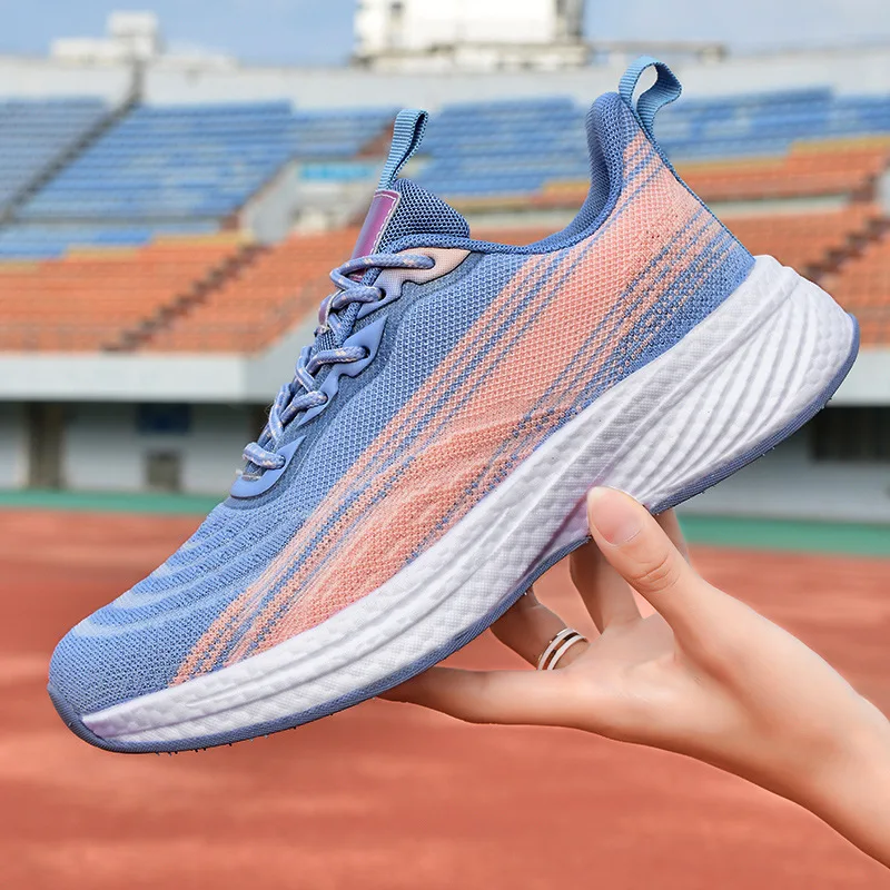 2022 new mesh face fashion Korean version of tide shoes women's shoes flying woven sports casual shoes mesh shoes breathable