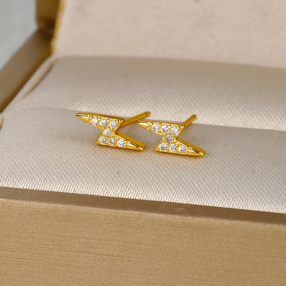 Серьги-кольца женские круглые с цирконием 2 шт.