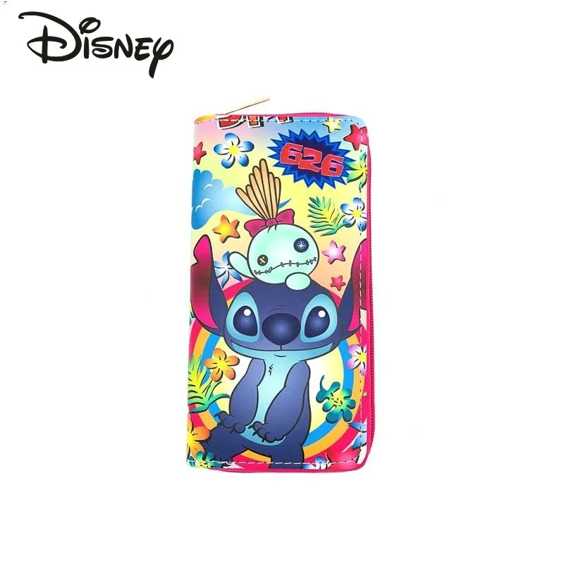 Disney Stitzer New Wallet Fashion Large Capacity Long Women's Wallet Cartoon Versatile Multi Card Multifunctional Storage Bag