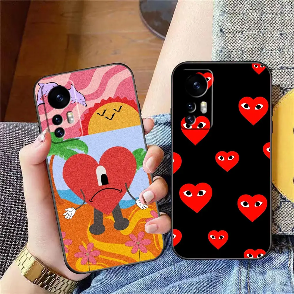 

Роскошный чехол для телефона с красным сердцем для Xiaomi 13, 12, 12X, 12T, 11, 11T, 10, 9SE, 9, CC9, 8SE, 8 Pro Lite Plus, чехол, оболочка